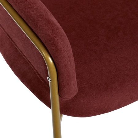 Купить Стул Felix винный с ножками матовое золото в интернет-магазине КупиКресла.ру