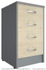Купить Тумба приставная (4 ящика, с замком) А.ТП-4.1 по низкой цене