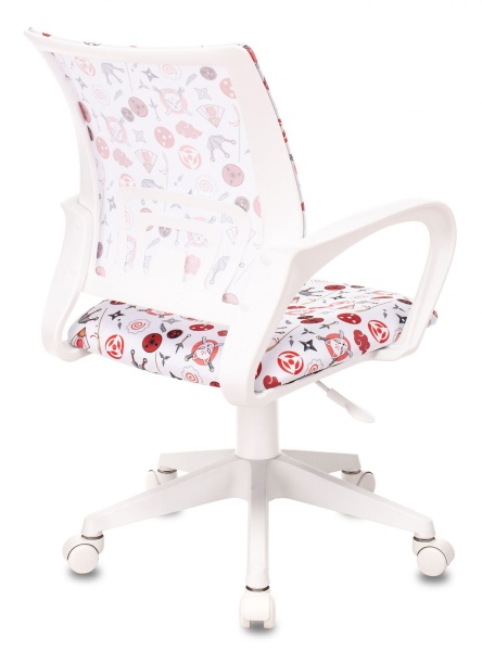 Кресло детское Бюрократ KD-W4 белый аниме крестов. пластик пластик белый Кресло детское Бюрократ KD-W4 белый аниме крестов. пластик пластик белый
