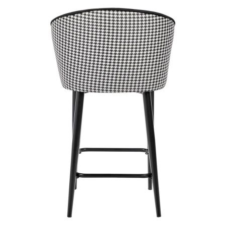 Купить Стул полубарный Paola чёрный с жаккардом по выгодной цене для кафе, ресторанов и кухни