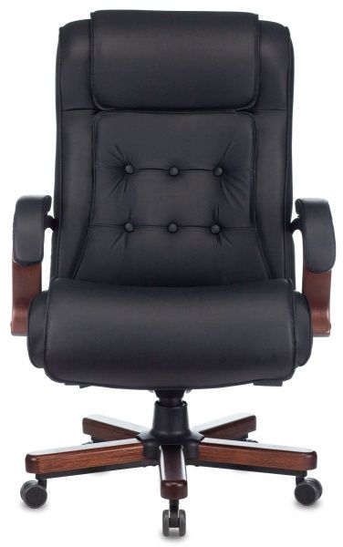 Кресло руководителя Бюрократ T-9926WALNUT черный кожа крестовина металл/дерево