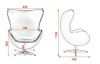 Купить Кресло Egg Chair экокожа красный по низкой цене