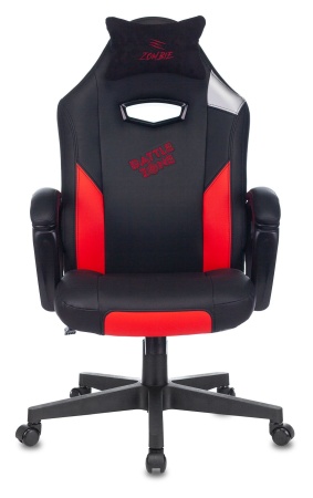 Купить Кресло игровое Zombie HERO BATTLEZONE черный/красный искусственная кожа с подголов. крестовина пластик по низкой цене