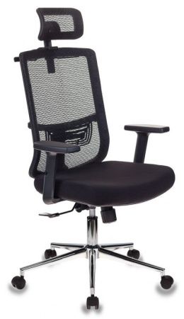 Кресло руководителя Бюрократ MC-612-H черный BM-11 сиденье черный 26-В01 сетка/ткань с подголов. крестовина металл хром (сетка/ткань Черный)