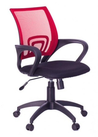 Офисное кресло Sti-Kо44 (СН695,СН696) топган/ ткань-сетка красный