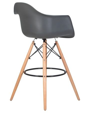 Купить Стул барный DAW BAR (ножки светлый бук, цвет серый) по выгодной цене для кафе, ресторанов и кухни