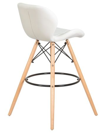 Купить Стул барный BUTTERFLY BAR (ножки светлый бук, цвет белый) по выгодной цене для кафе, ресторанов и кухни