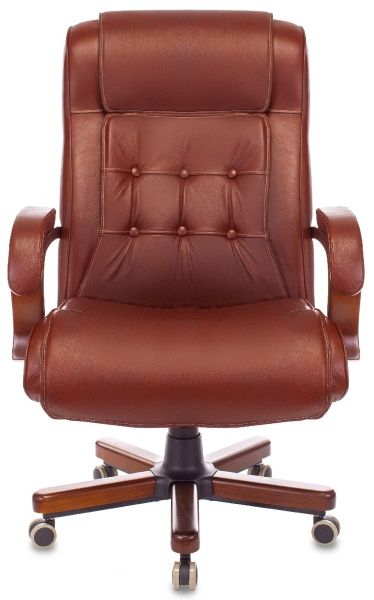 Кресло руководителя Бюрократ T-9926WALNUT светло-коричневый Leather Eichel кожа крестовина металл/дерево