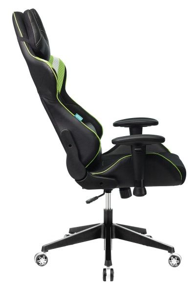 Кресло игровое Zombie VIKING 4 AERO черный/салатовый текстиль/эко.кожа с подголов. крестов. пластик | Купить в КупиКресла.ру