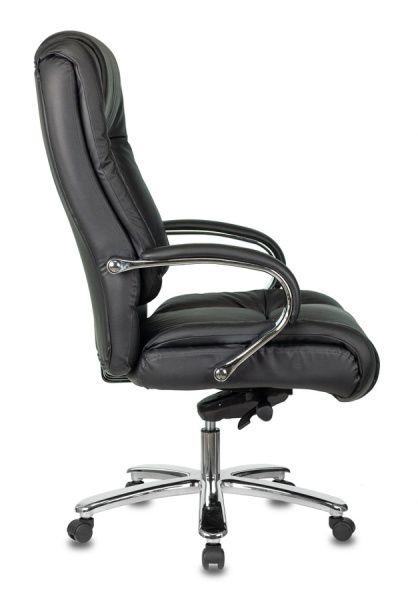 Кресло руководителя Бюрократ T-9925SL черный кожа крестовина металл хром | Купить в КупиКресла.ру