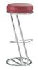 Барный стул Зета хром (Искусственная кожа V 27 красный)