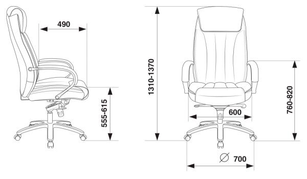 Кресло руководителя Бюрократ T-9922SL черный кожа крестовина металл хром | Купить в КупиКресла.ру