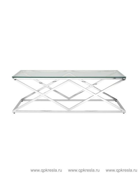 Журнальный стол 120*60 ИНСИГНИЯ серебро