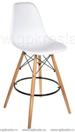 Барный стул Eames (Эймс) Пластик Белый