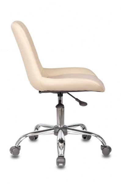 Кресло Бюрократ CH-350SL светло-бежевый текстиль/эко.кожа крестовина металл хром | Купить в КупиКресла.ру