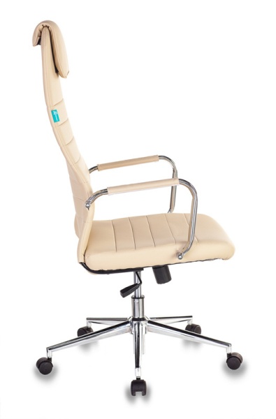Кресло руководителя Бюрократ KB-9N/ECO бежевый эко.кожа с подголов. крестовина металл хром | Купить в КупиКресла.ру