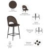 Купить Стул полубарный Leo кофейный по выгодной цене для кафе, ресторанов и кухни