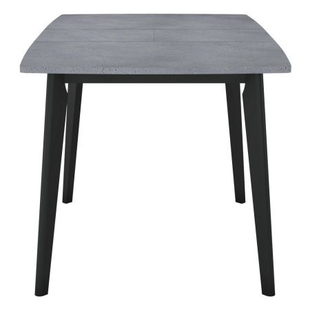 Купить Стол Oslo раскладной 100-130x80x76см, Бетон Портленд, чёрный по низкой цене