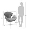 Купить Кресло SWAN CHAIR серый, искусственная замша по низкой цене Купить Кресло SWAN CHAIR серый, искусственная замша по низкой цене