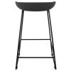 Купить Стул полубарный Neo чёрный с чёрными ножками по выгодной цене для кафе, ресторанов и кухни
