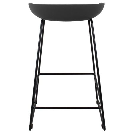 Купить Стул полубарный Neo чёрный с чёрными ножками по выгодной цене для кафе, ресторанов и кухни