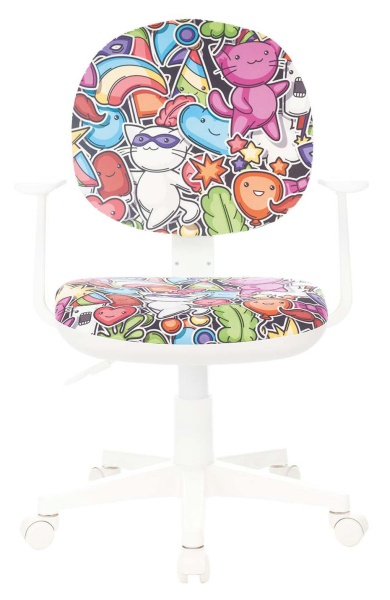 Купить Кресло детское Бюрократ CH-W356AXSN мультиколор маскарад крестовина пластик пластик белый по низкой цене Кресло детское Бюрократ CH-W356AXSN мультиколор маскарад крестовина пластик пластик белый | Купить в КупиКресла.ру