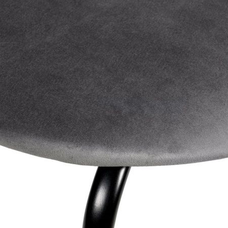 Купить Стул Seven тёмно-серый велюр с чёрными ножками в интернет-магазине КупиКресла.ру