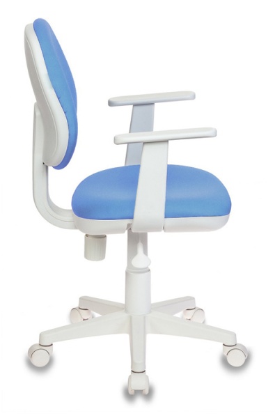 Купить Кресло детское Бюрократ CH-W356AXSN голубой 15-107 крестовина пластик пластик белый по низкой цене Кресло детское Бюрократ CH-W356AXSN голубой 15-107 крестовина пластик пластик белый | Купить в КупиКресла.ру