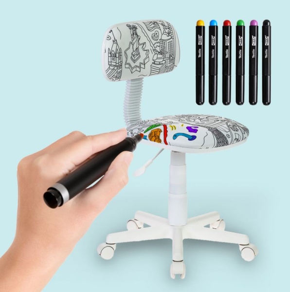 Купить Кресло детское Бюрократ CH-W201NX белый раскраска крестовина пластик пластик белый по низкой цене Кресло детское Бюрократ CH-W201NX белый раскраска крестовина пластик пластик белый | Купить в КупиКресла.ру