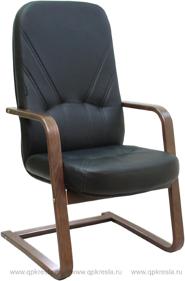 Купить конференц стулья. Кресло "менеджер ex"(кожа/иск.черный ,орех). Кресло Manager pl. Конференц кресла. Кресло менеджер дерево.